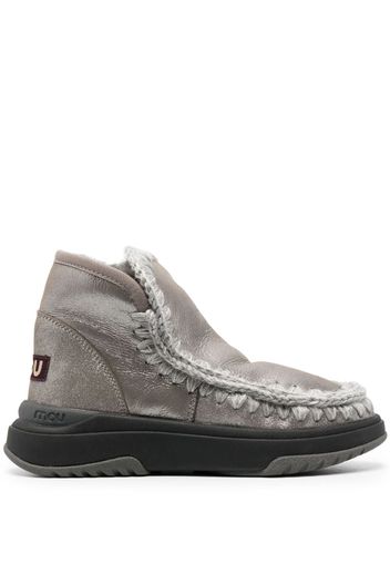 Mou crochet stitch-trim sneaker boots - Grigio