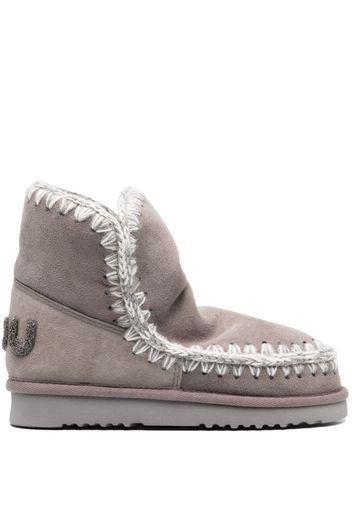 Mou logo-appliqué suede ankle boots - Grigio