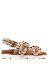 Mou Bio crochet-stitch sandals - Marrone