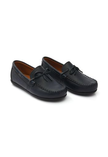 Moustache leather moccasin loafers - Blu