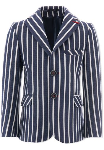 Moustache striped single-breasted blazer - Blu