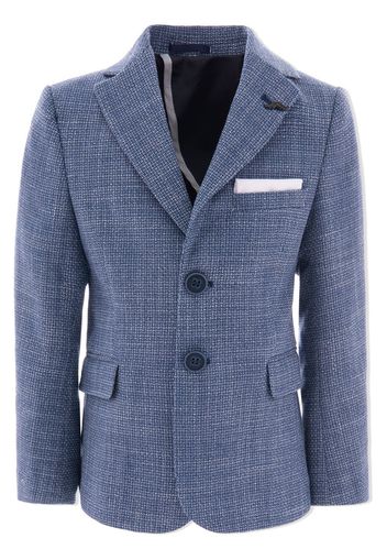 Moustache tweed tailored blazer - Blu