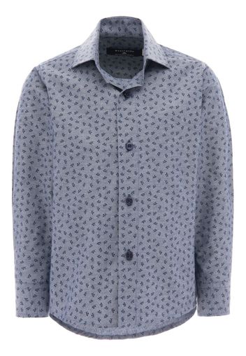 Moustache dandelion-print dress shirt - Grigio