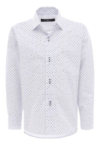 Moustache ticket-print dress shirt - Bianco