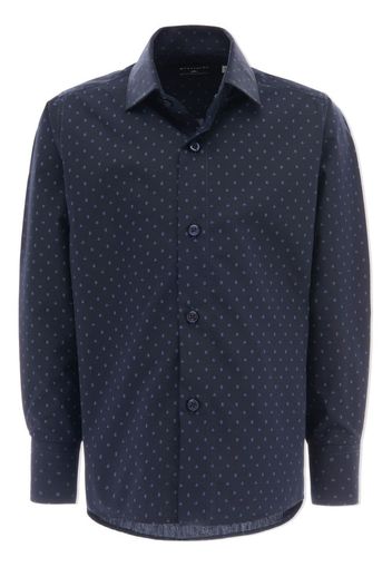 Moustache fleur-de-lis dress shirt - Blu