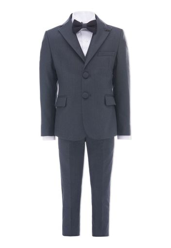 Moustache tuxedo four-piece suit - Blu