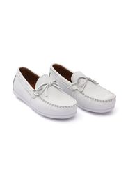 Moustache leather moccasin loafers - Bianco