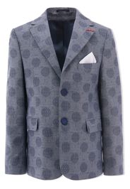 Moustache polka-dot cotton blazer - Blu