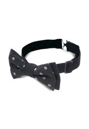 Moustache polka dot embroidered bow tie - Nero