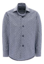 Moustache dandelion-print dress shirt - Grigio