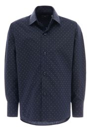 Moustache fleur-de-lis dress shirt - Blu