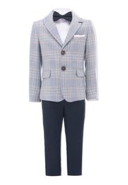 Moustache plaid peak-lapel suit - Blu