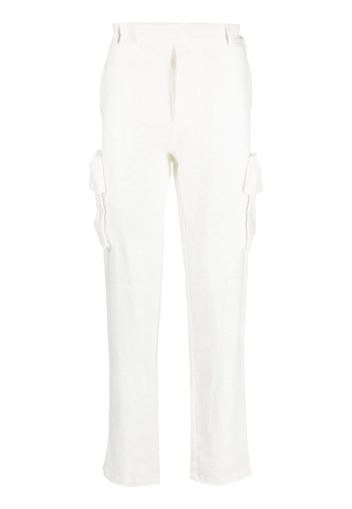 MOUTY mid-rise linen cargo trousers - Toni neutri