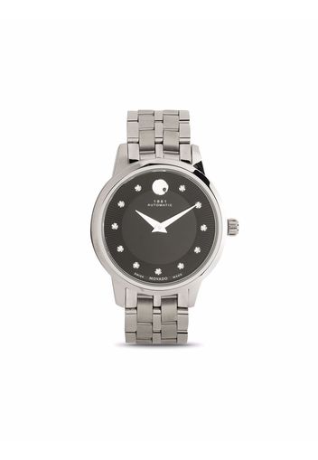 Movado Automatic crystal-embellished watch - Nero