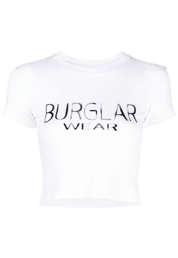 Mowalola Burglar Wear cropped T-shirt - Bianco