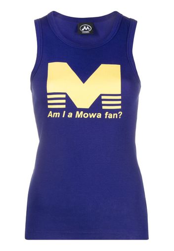 Mowalola 'Am I A' slogan-print tank top - Blu