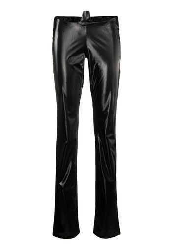 Mowalola faux-leather straight-leg trousers - Nero