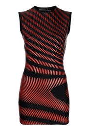 Mowalola candy-stripe tube dress - Nero