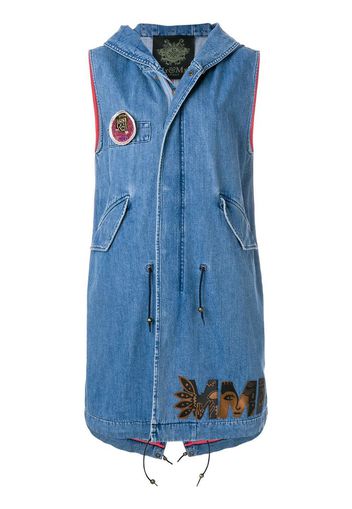 sleeveless denim vest