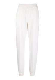 MRZ elasticated-waistband tapered track pants - Bianco