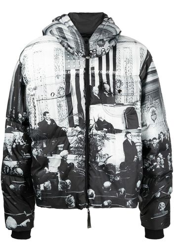 MSFTSrep graphic-print padded jacket - Nero