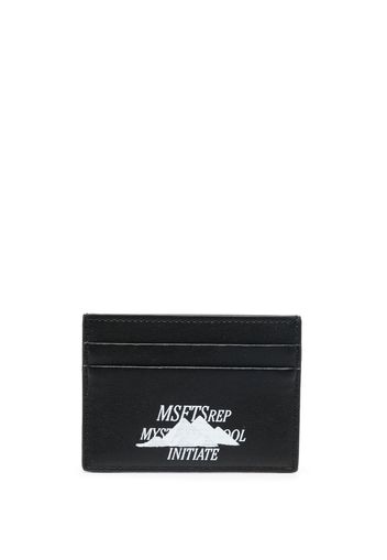 MSFTSrep logo-print card holder - Nero