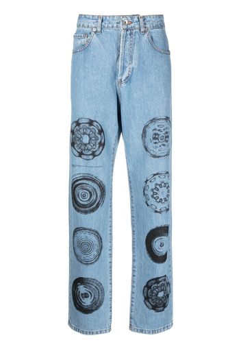 MSFTSrep Vibrations straight-leg jeans - Blu