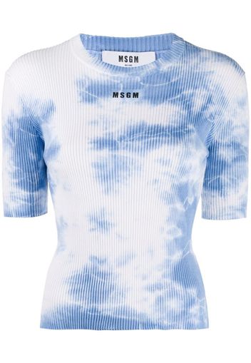 T-shirt con fantasia tie dye