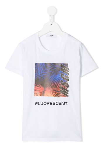 foliage-print logo T-shirt