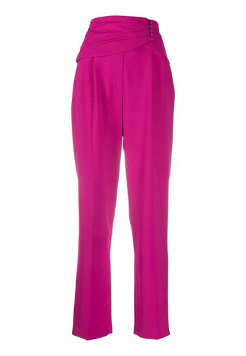 high-waisted straight-leg trousers