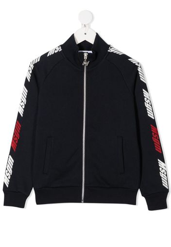 logo print zipped track jacket