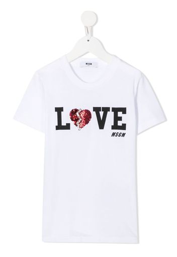 Love-print cotton T-shirt