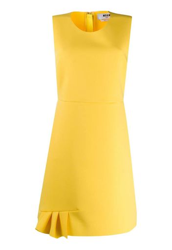 pleat-detail sleeveless dress