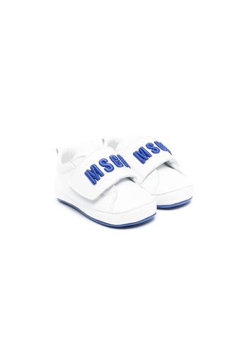 Msgm Kids logo touch-strap sneakers - WHITE