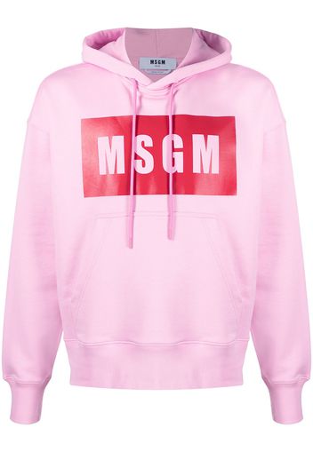 MSGM logo-print hoodie - Rosa