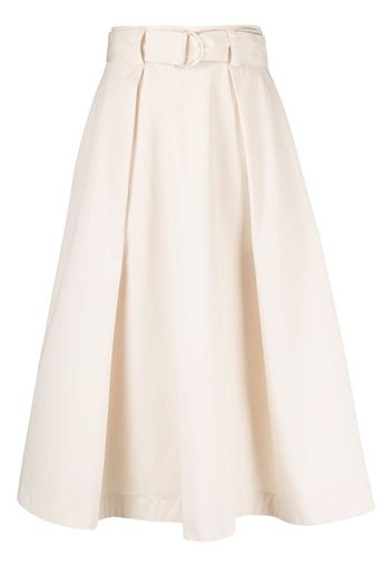 belted waist full skirt