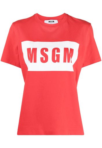 MSGM T-shirt con stampa - Rosso