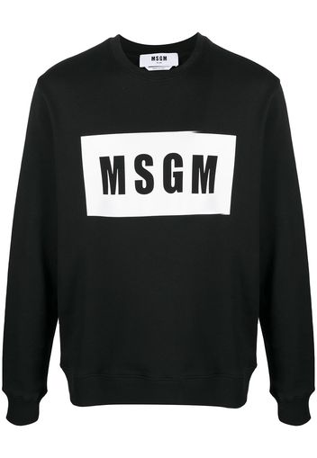 MSGM Felpa con stampa - Nero