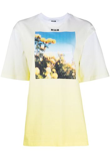 MSGM T-shirt con stampa - Giallo