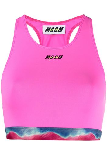 MSGM Reggiseno sportivo con stampa - Rosa