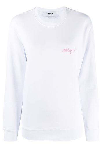 logo-embroidered cotton sweatshirt