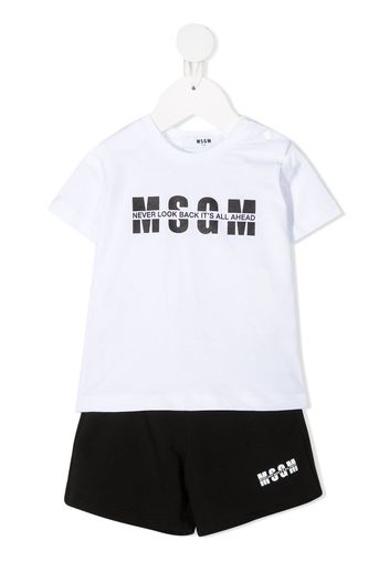 Msgm Kids logo-print tracksuit set - Bianco