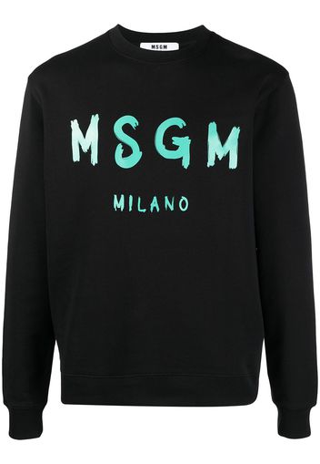 MSGM logo print sweatshirt - Nero