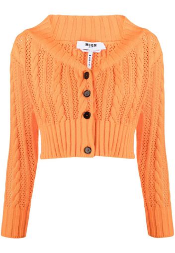 MSGM Cardigan crop - Arancione