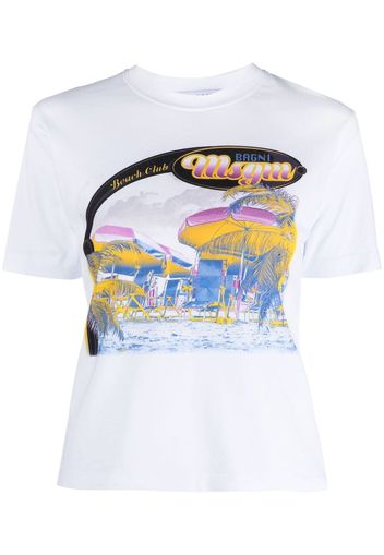 MSGM T-shirt con stampa - Bianco