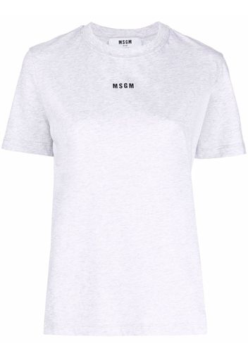 MSGM logo-print cotton T-shirt - Grigio