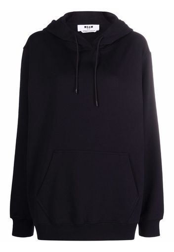 MSGM logo-trimmed hoodie - Nero