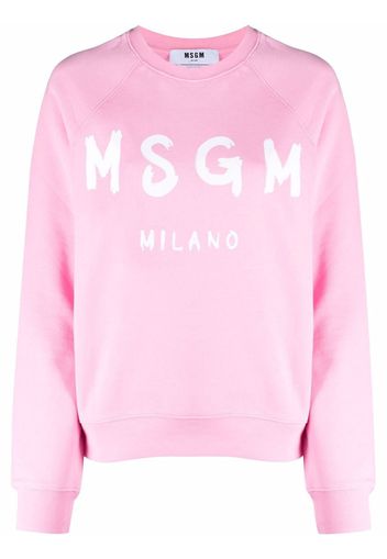 MSGM logo crew-neck jumper - Rosa