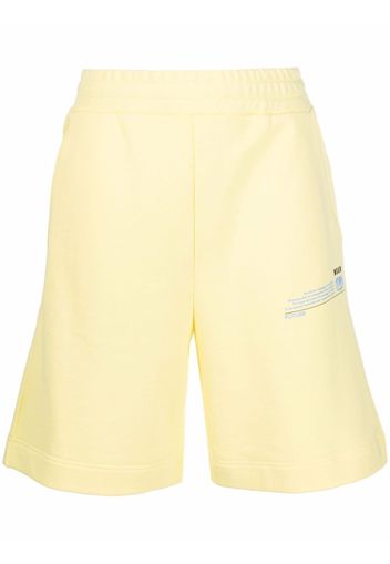 MSGM organic cotton track shorts - Giallo