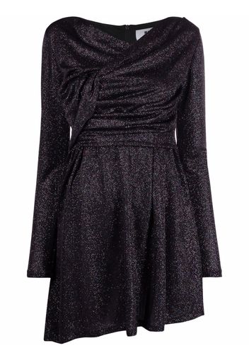 MSGM gem-embellished twist-front skater dress - Nero